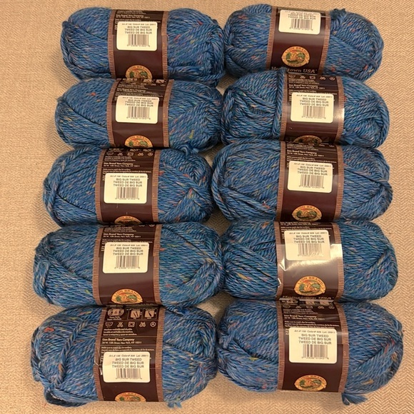Lion Brand Yarn • Big Sur Tweed • Lot of 10 - Picture 6 of 7
